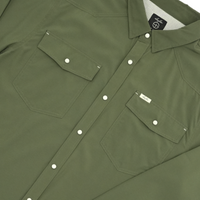 San Jac Men's Long Sleeve Performance Shirt - Olive Green