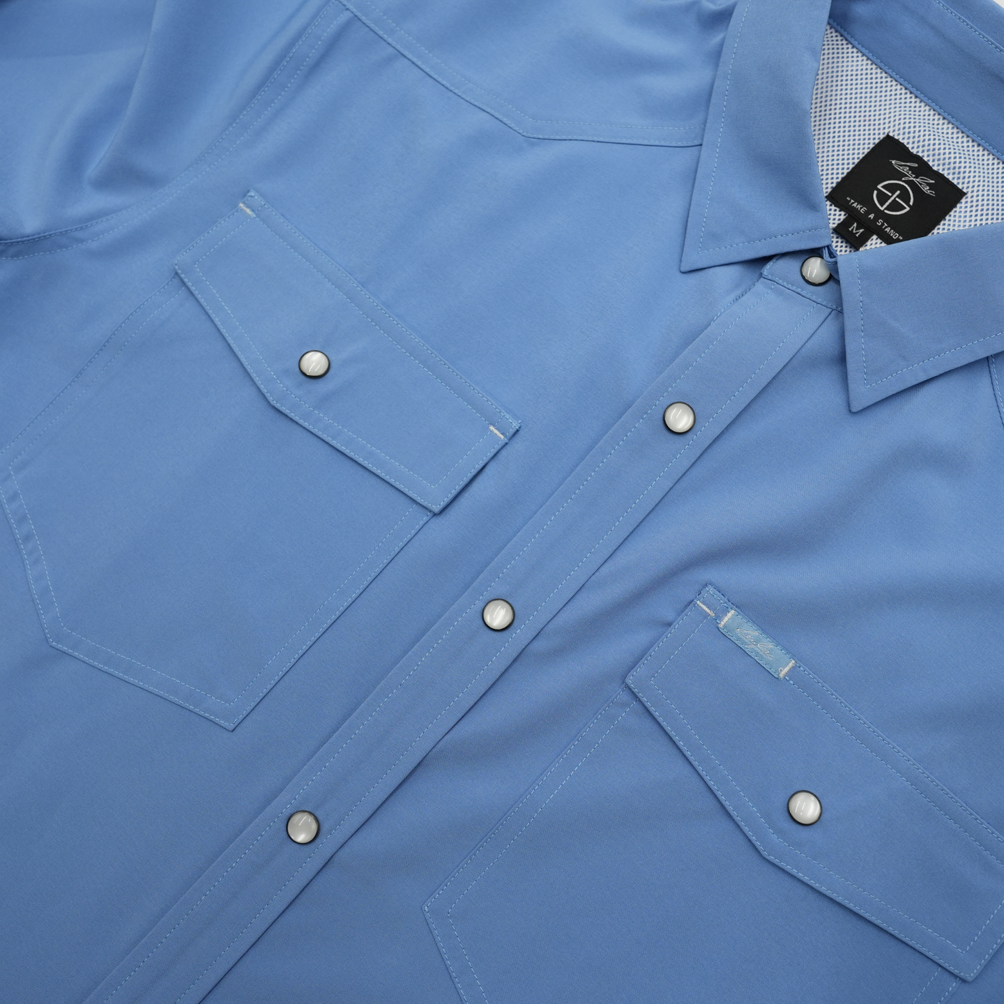 San Jac Men's Long Sleeve Performance Shirt - Sky Blue
