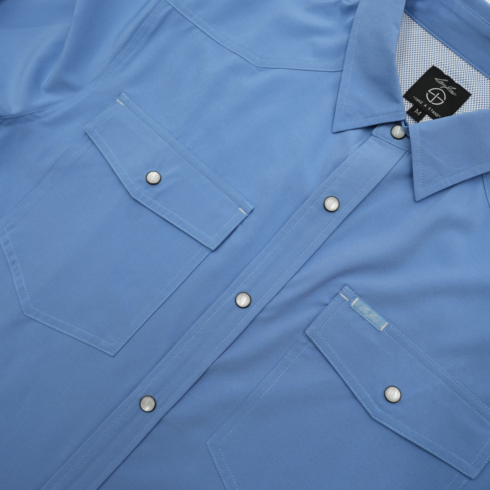 San Jac Men's Long Sleeve Performance Shirt - Sky Blue