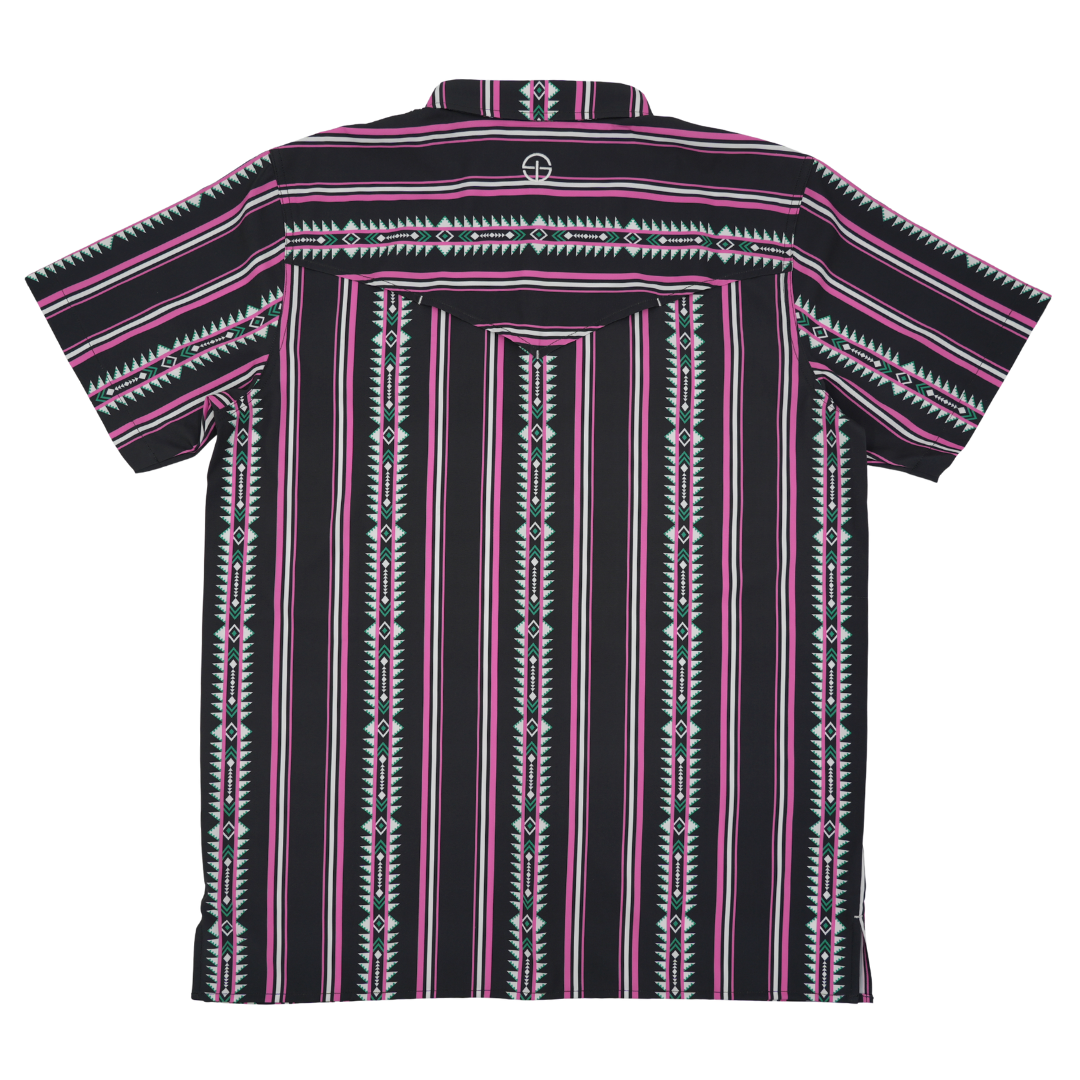 San Jac Men's Short Sleeve Performance Pearl Snap Shirt - The Roswell