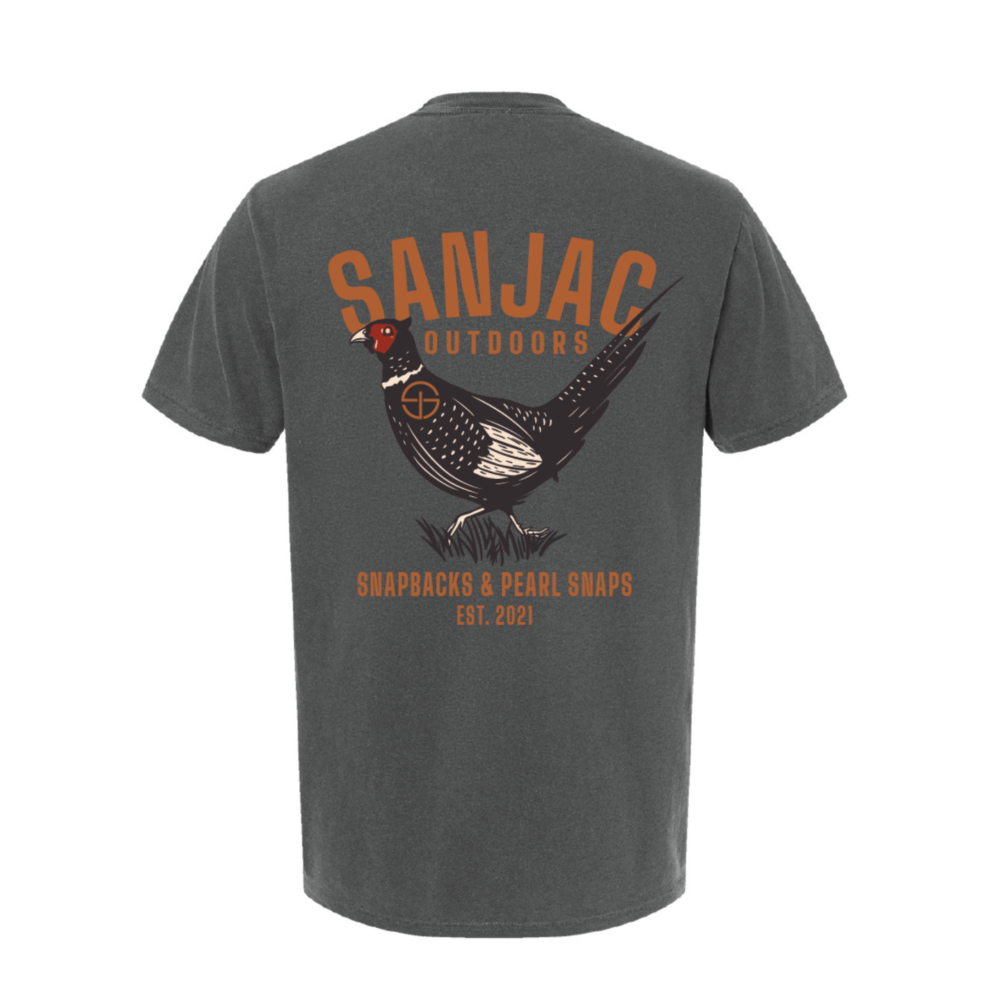 San Jac Pheasant T-Shirt - Charcoal Grey