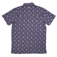 San Jac Men's Short Sleeve Performance Shirt - Rooster Fish