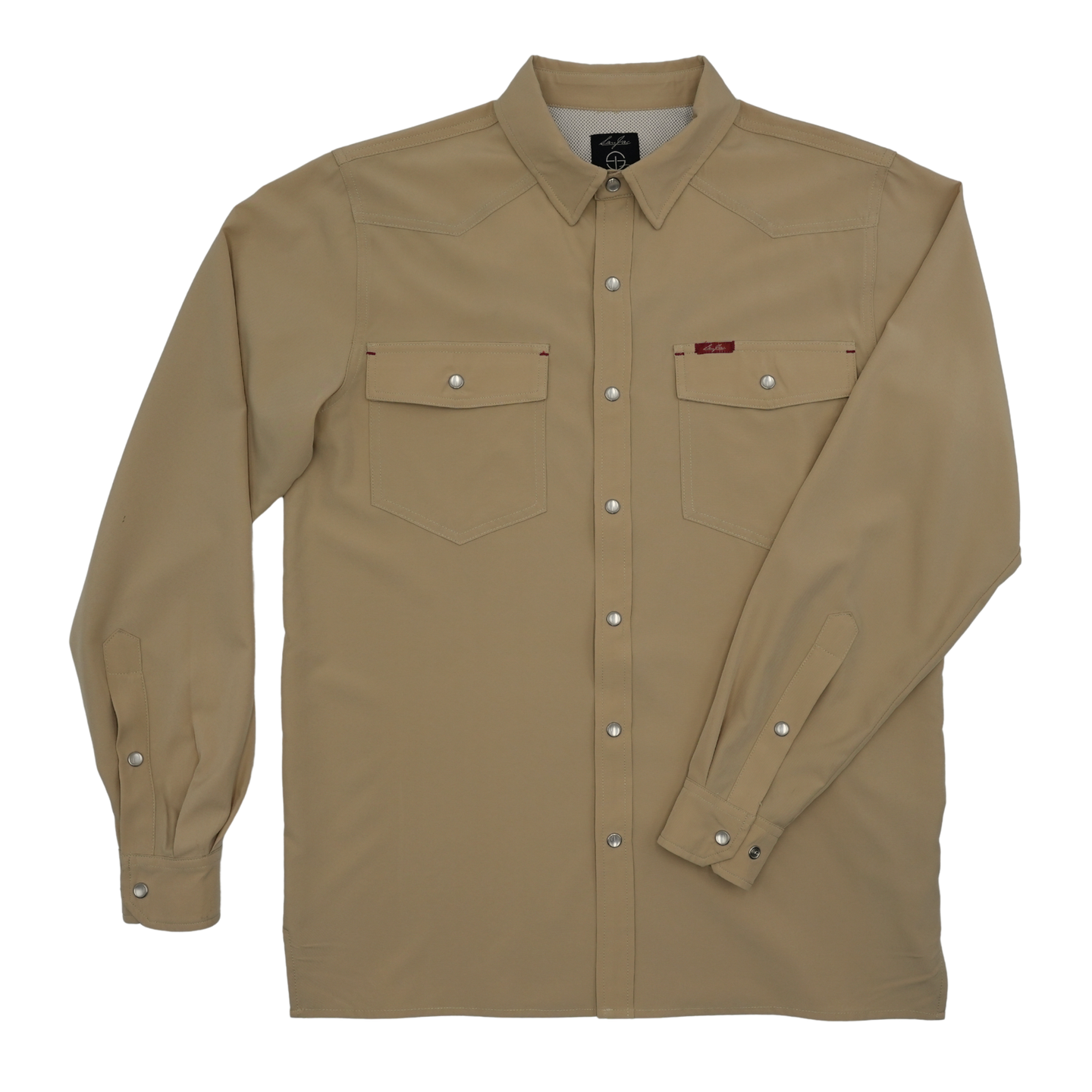 San Jac Men's Long Sleeve Performance Shirt - Cowboy Khaki