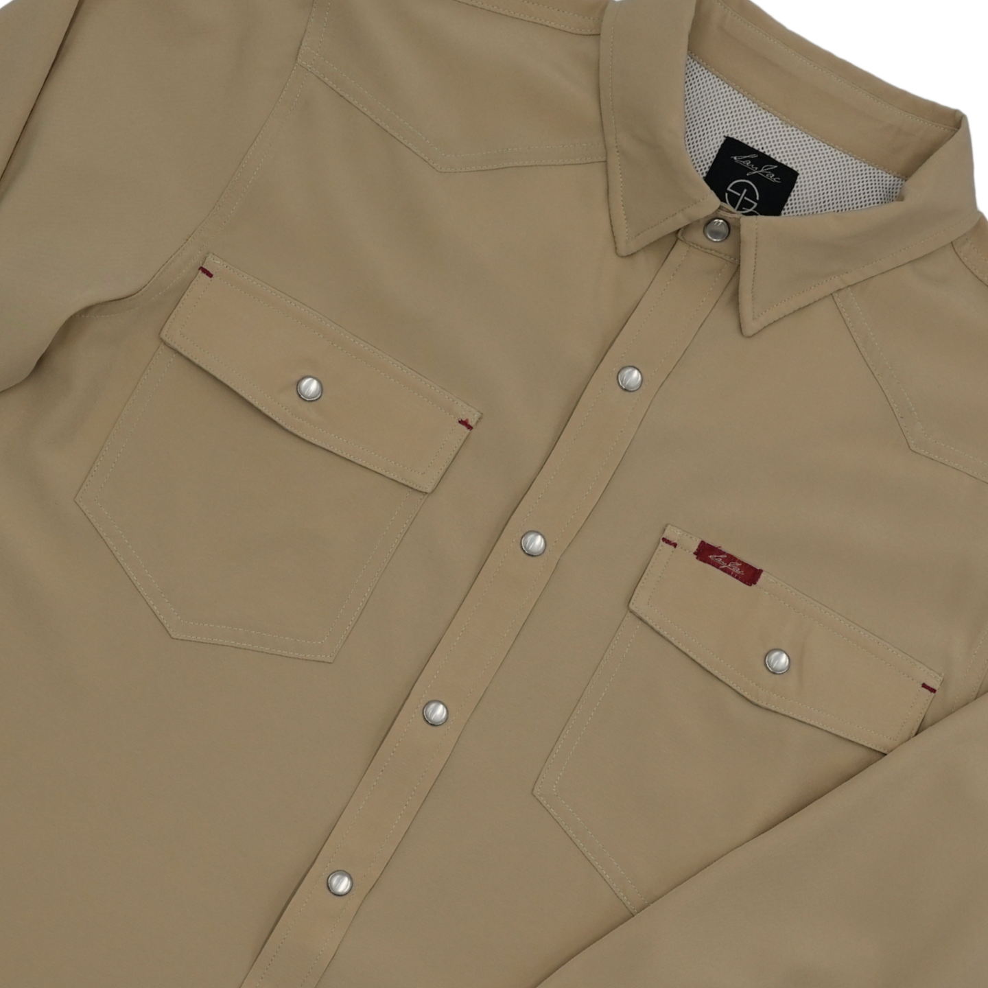 San Jac Men's Long Sleeve Performance Shirt - Cowboy Khaki