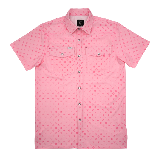 San Jac Youth Short Sleeve Performance Shirt - Pink