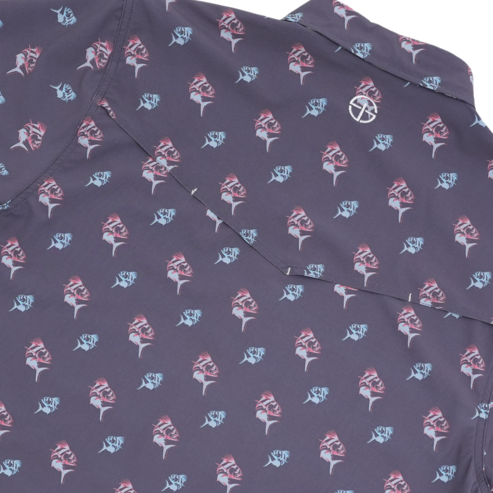 San Jac Men's Short Sleeve Performance Shirt - Rooster Fish