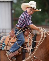 San Jac Youth Short Sleeve Performance Pearl Snap Shirt - The Roswell