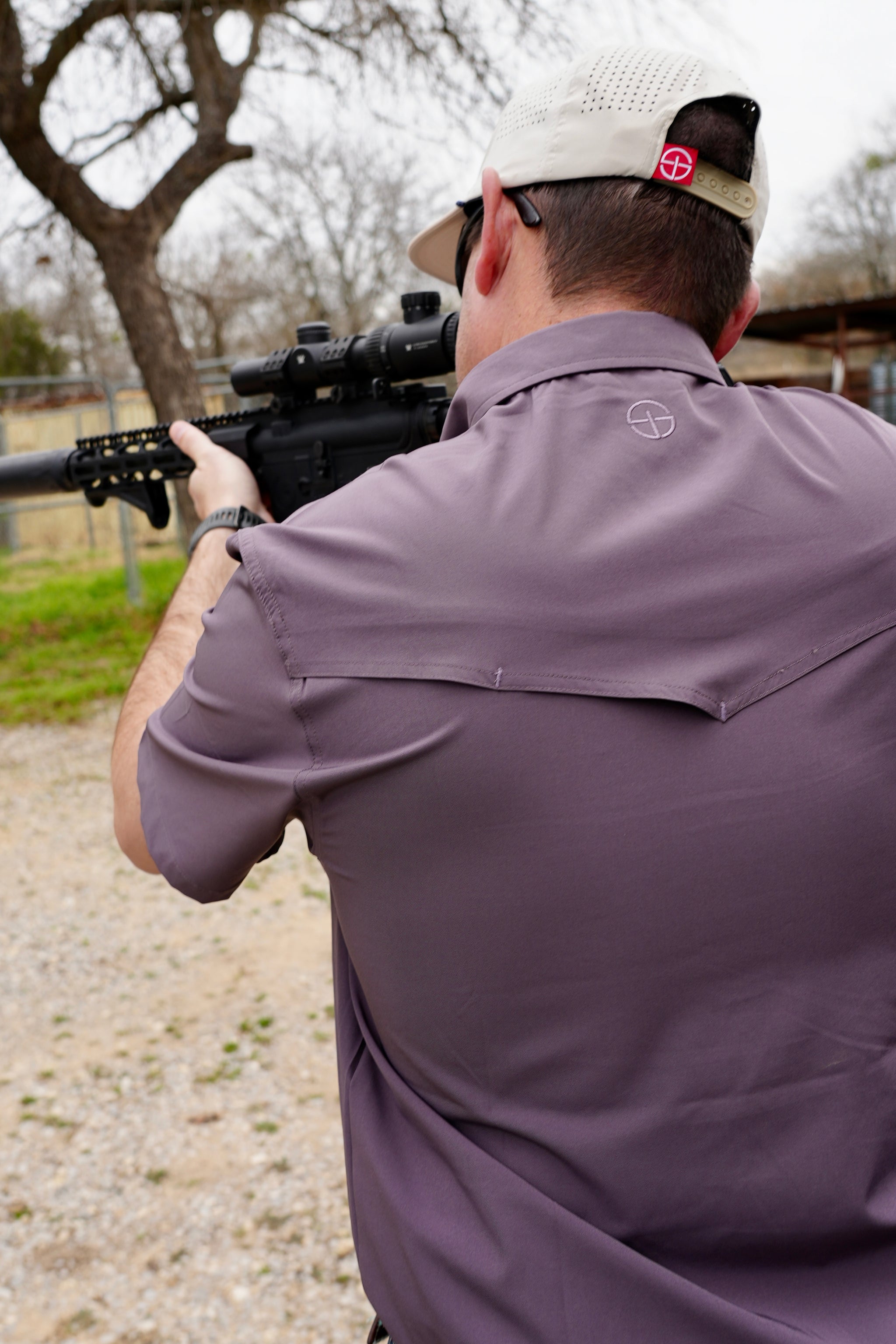 San Jac Men’s Short Sleeve Performance Shirt - Mulberry-Short Sleeve Shirt-San Jac Outdoors