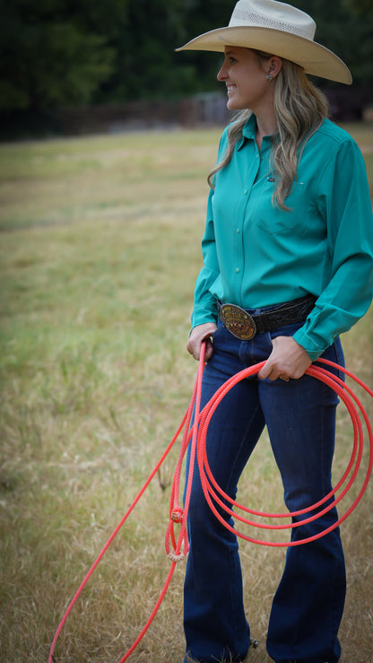 San Jac Women's Long Sleeve Performance Shirt - Teal