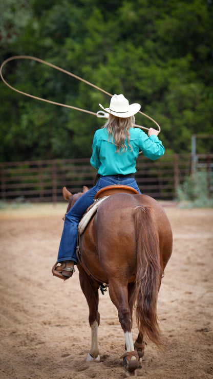San Jac Women's Long Sleeve Performance Shirt - Teal