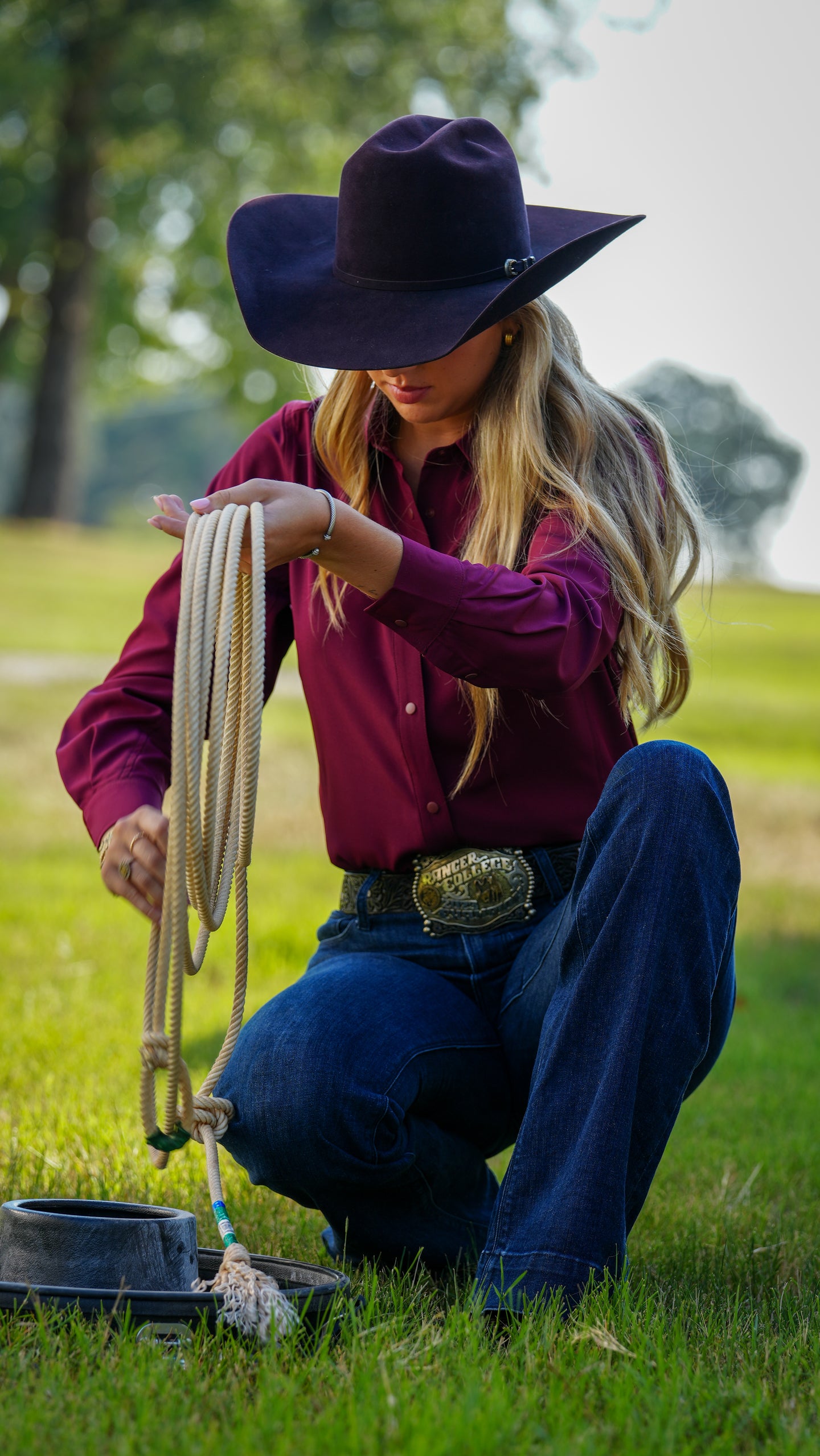 San Jac Women’s Long Sleeve Performance Shirt - Maroon-Long Sleeve Shirt-San Jac Outdoors