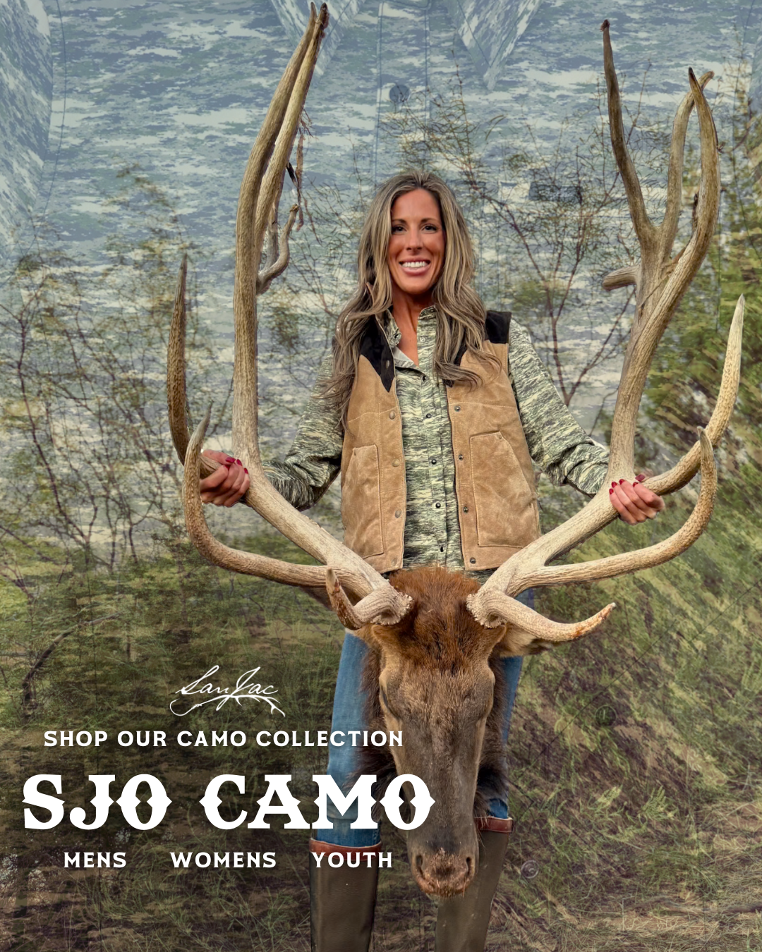 San Jac Women's Long Sleeve Performance Shirt - Camo