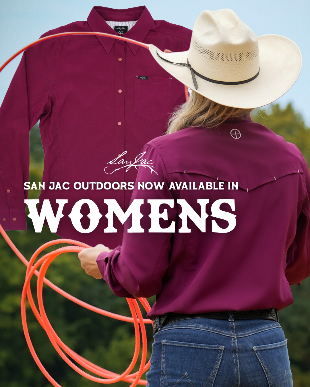San Jac Women’s Long Sleeve Performance Shirt - Maroon