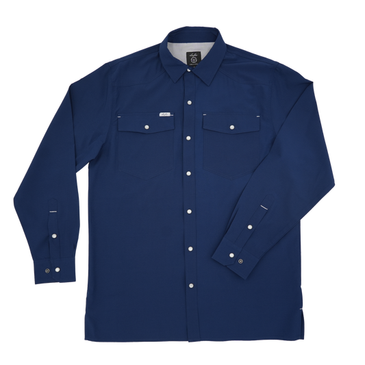 San Jac Youth Long Sleeve Performance Shirt - Navy