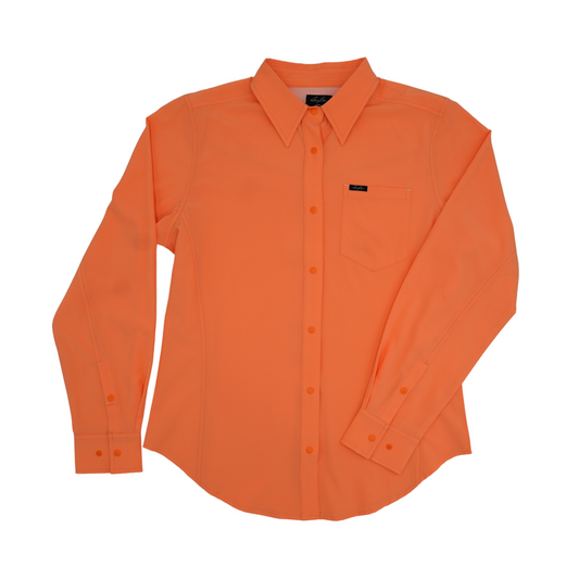 San Jac Women's Long Sleeve Performance Shirt - Coral