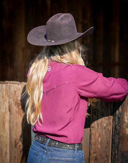 San Jac Women’s Long Sleeve Performance Shirt - Maroon