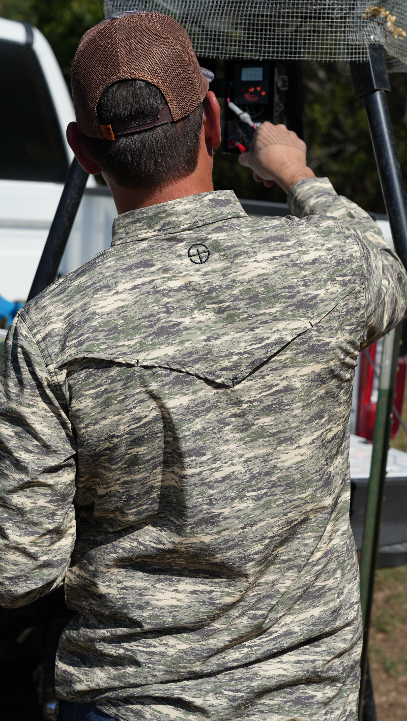 San Jac Men's Long Sleeve Performance Shirt - Camo-Long Sleeve Shirt-San Jac Outdoors