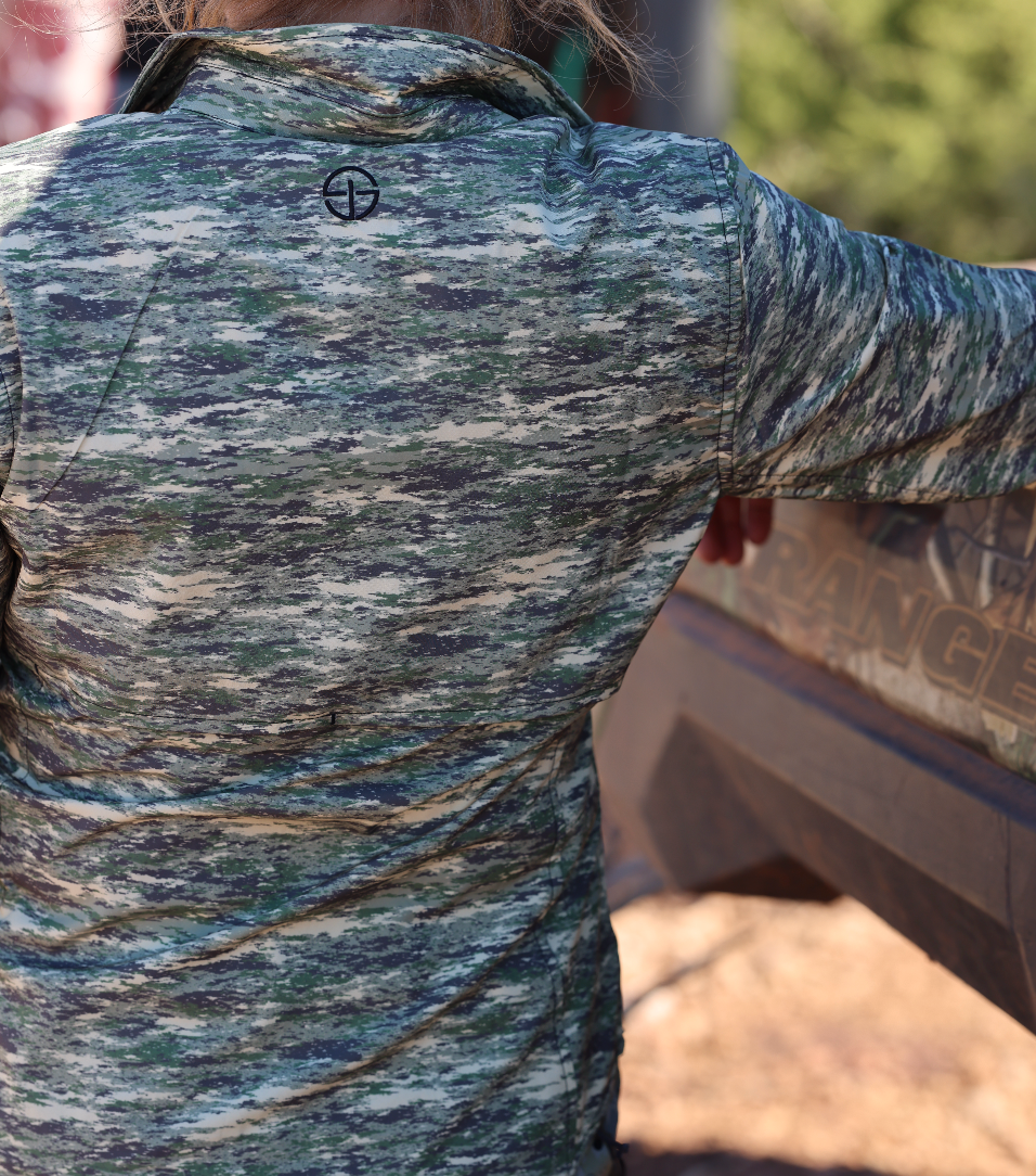 San Jac Women's Long Sleeve Performance Shirt - Camo