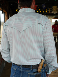 San Jac Men's Long Sleeve Performance Pearl Snap Shirt - Neapolitan