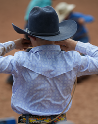 San Jac Youth Long Sleeve Performance Pearl Snap Shirt - Lavender