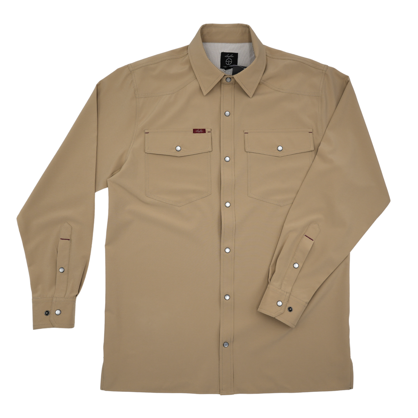 San Jac Men's Long Sleeve Performance Shirt - Cowboy Khaki