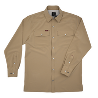 San Jac Men's Long Sleeve Performance Shirt - Cowboy Khaki