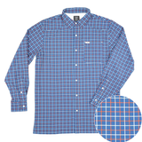 San Jac Men's Long Sleeve Performance Shirt - Grid