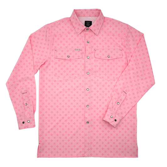 San Jac Youth Long Sleeve Performance Shirt - Pink